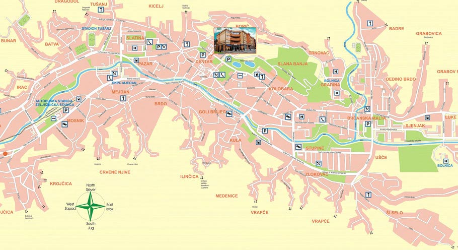 Mapa Tuzle